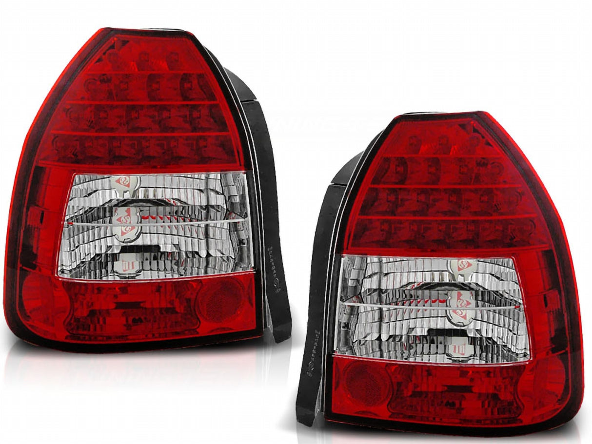 LED Rückleuchten Set in Klarglas rot für Honda Civic EJ9 EK3 EK4 09/1995-02/2001 3-Türer