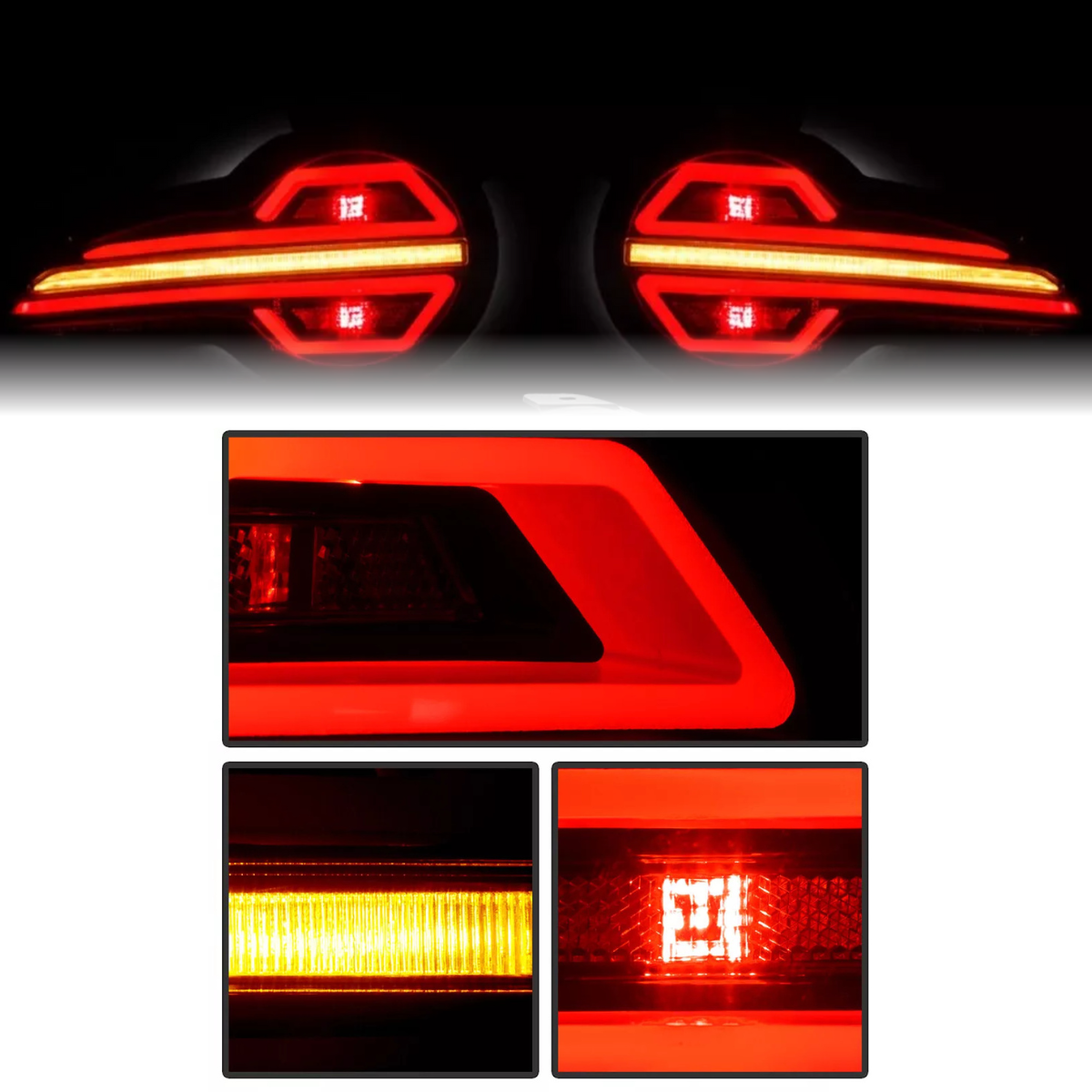 Voll LED Rückleuchten Set Klarglas Schwarz für Mazda MX5 ND 2015-2023 Dynamischer Blinker