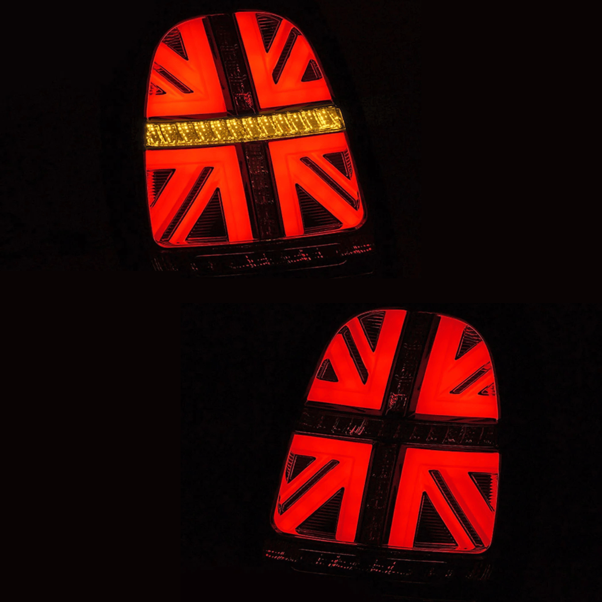 Voll LED Rückleuchten Set Rot Weiß für MINI Cooper F55 F56 F57 2014-2017 6-Pin Dynamischer Blinker & Lightbar