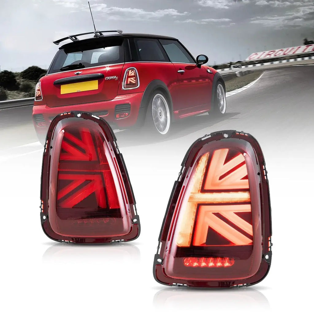 Voll LED Rückleuchten Set für MINI Cooper R56 R57 R58 R59 2006-2014 rot Union Jack Design