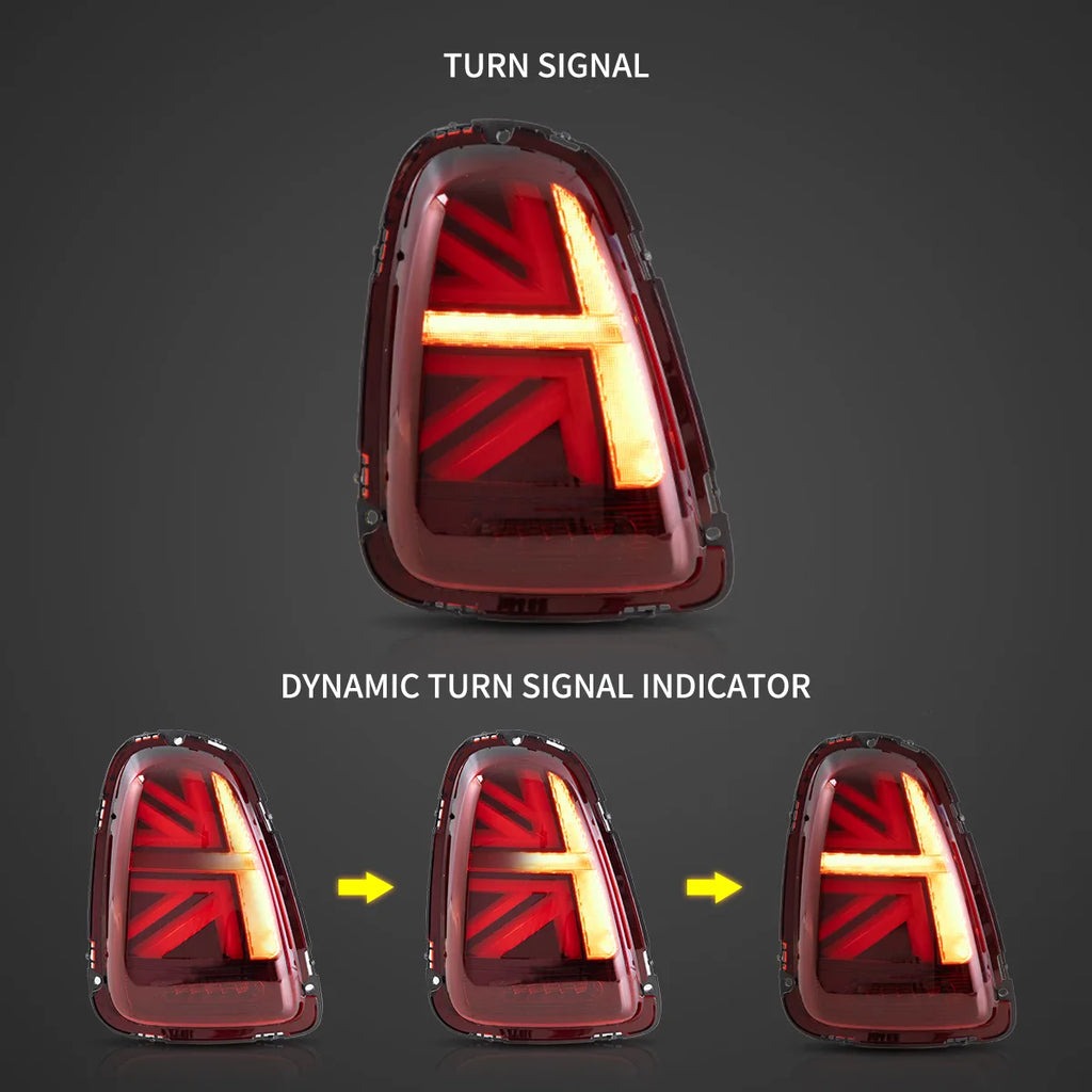 leuchten Union Jack mit dynamischem Blinker, LED-Technologie für Mini Cooper Rück