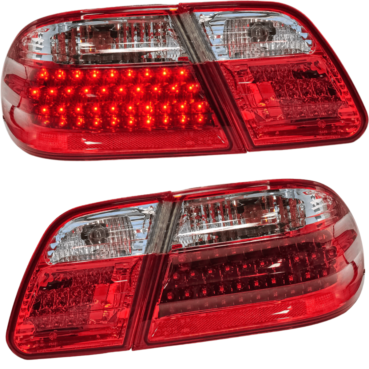 LED Rückleuchten für BMW E90 E91 rot mit Klarglas-Elementen und dynamischem Blinker