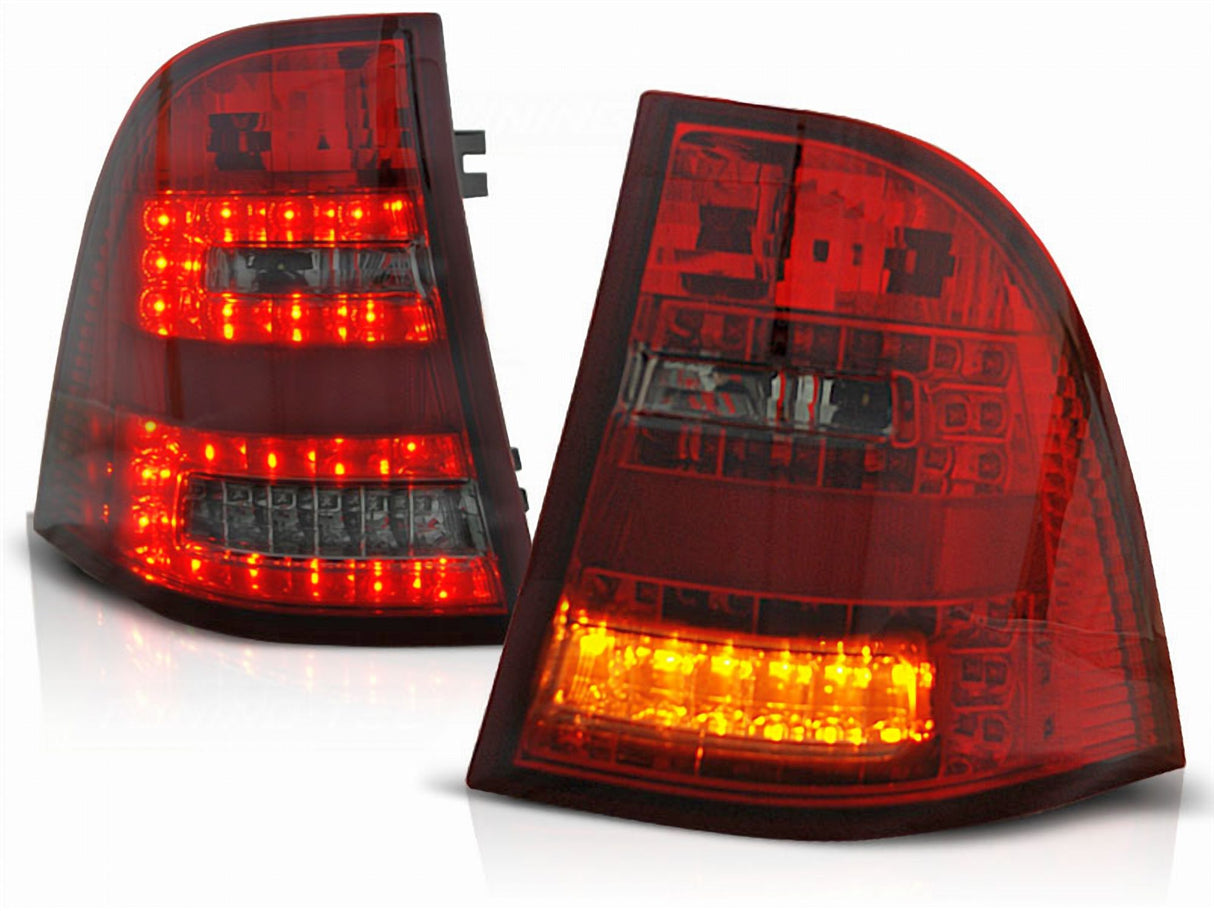 LED Rückleuchten Set Mercedes W163 M-Klasse 03.1998-2005 rot getönt mit vielen LEDs