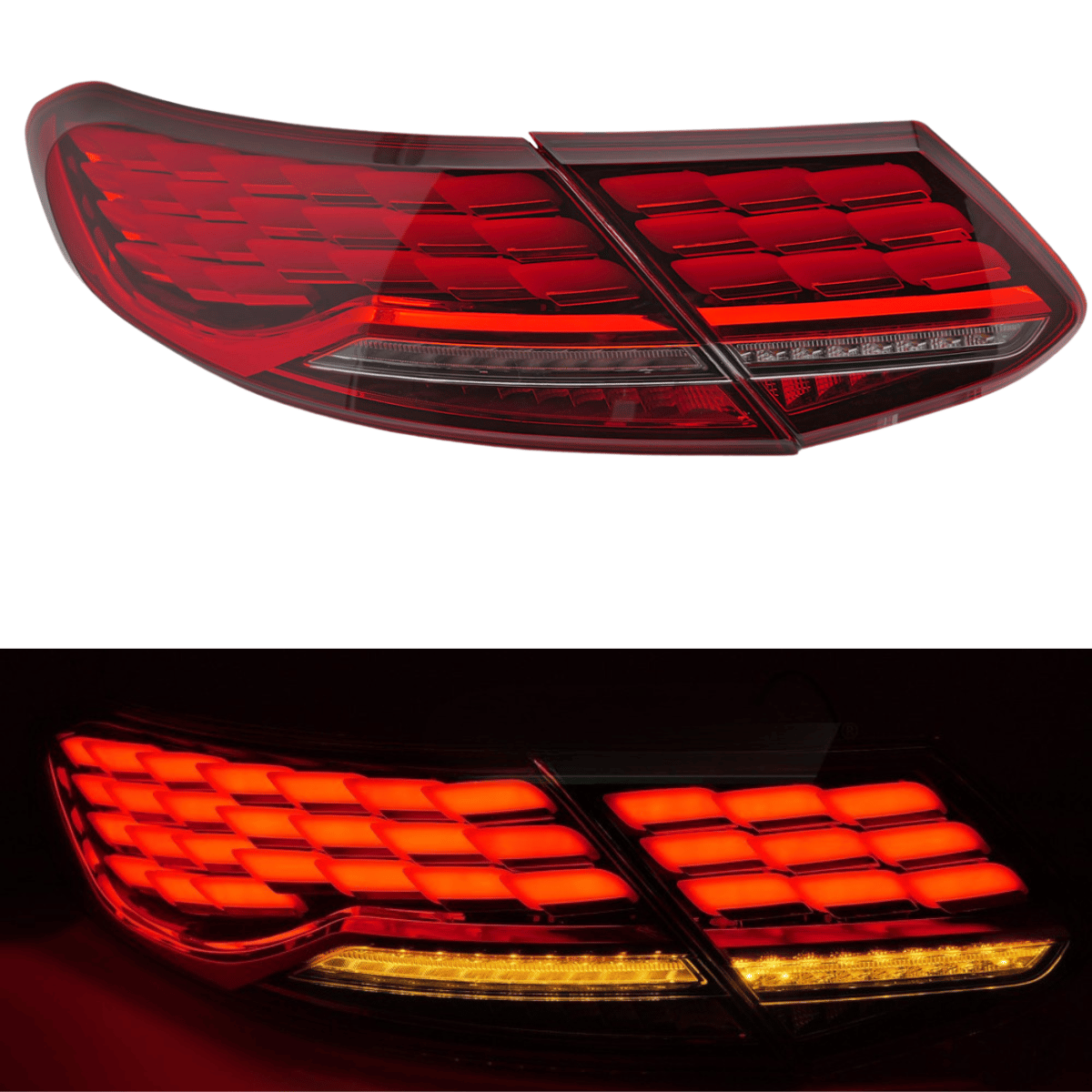 Voll LED Rückleuchten Set Rot für Mercedes C-Klasse C205 Coupé 2014–2021 mit Welcome Light & Dynamischen LED Blinkern