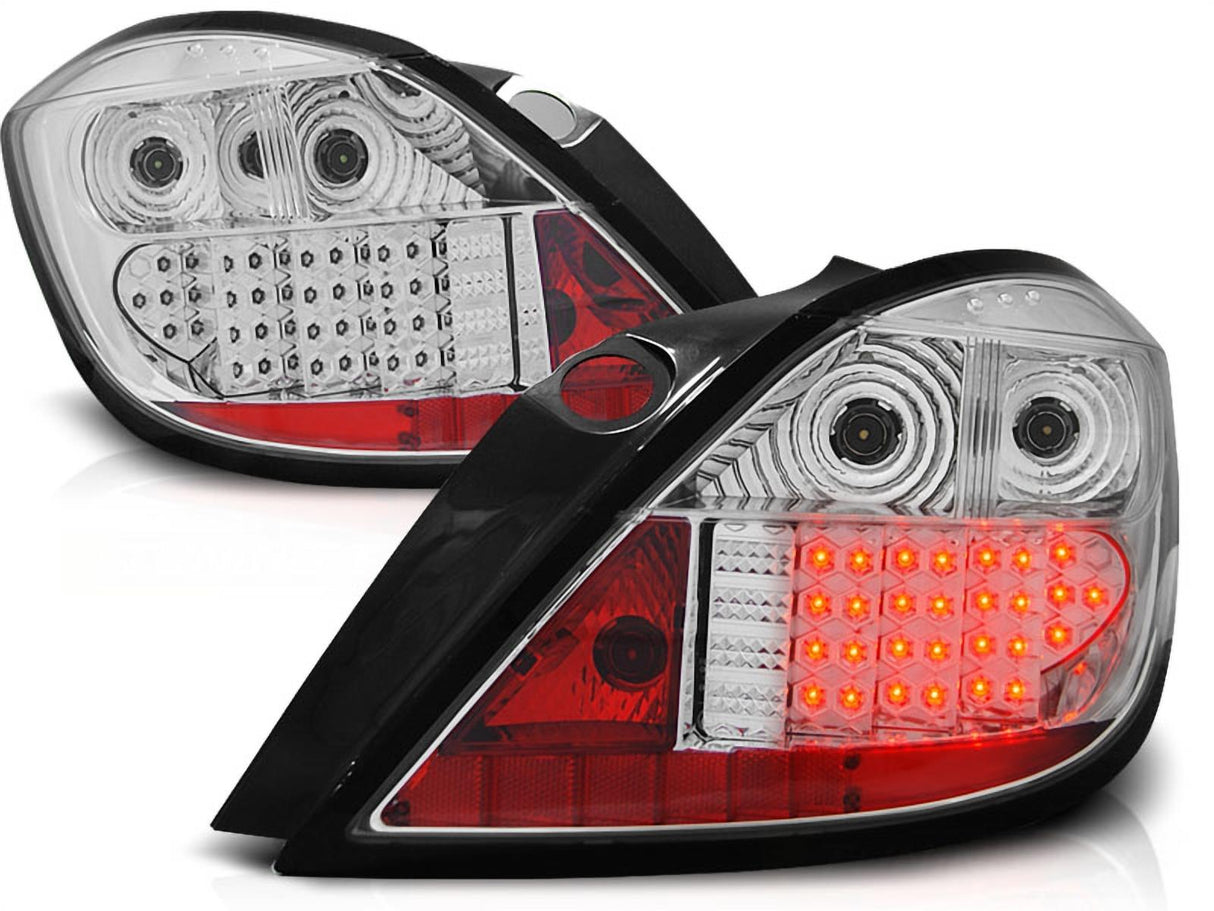 LED Rückleuchten in chrom für Opel Astra H 5 Türer 03.2004-09