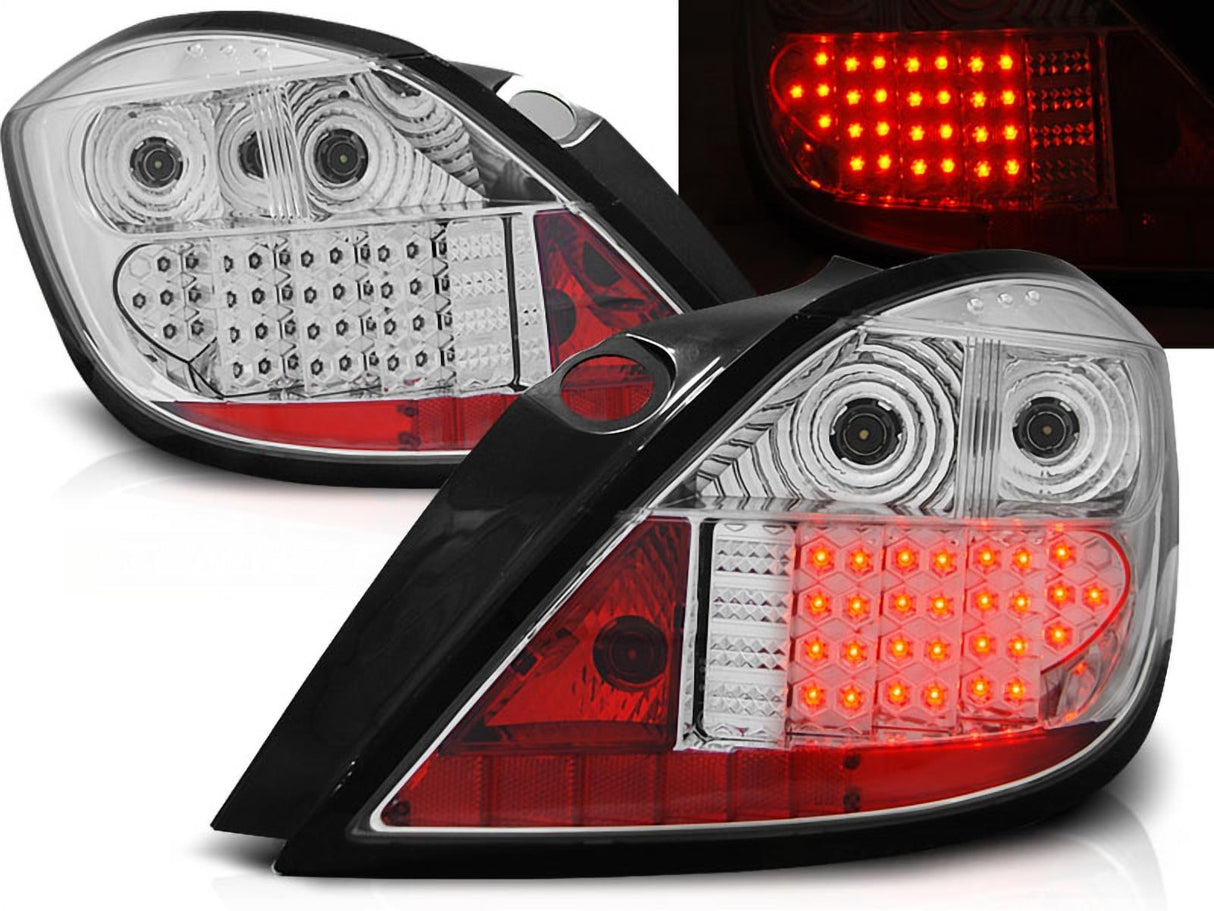LED Rückleuchten in chrom für Opel Astra H 5 Türer 03.2004-09