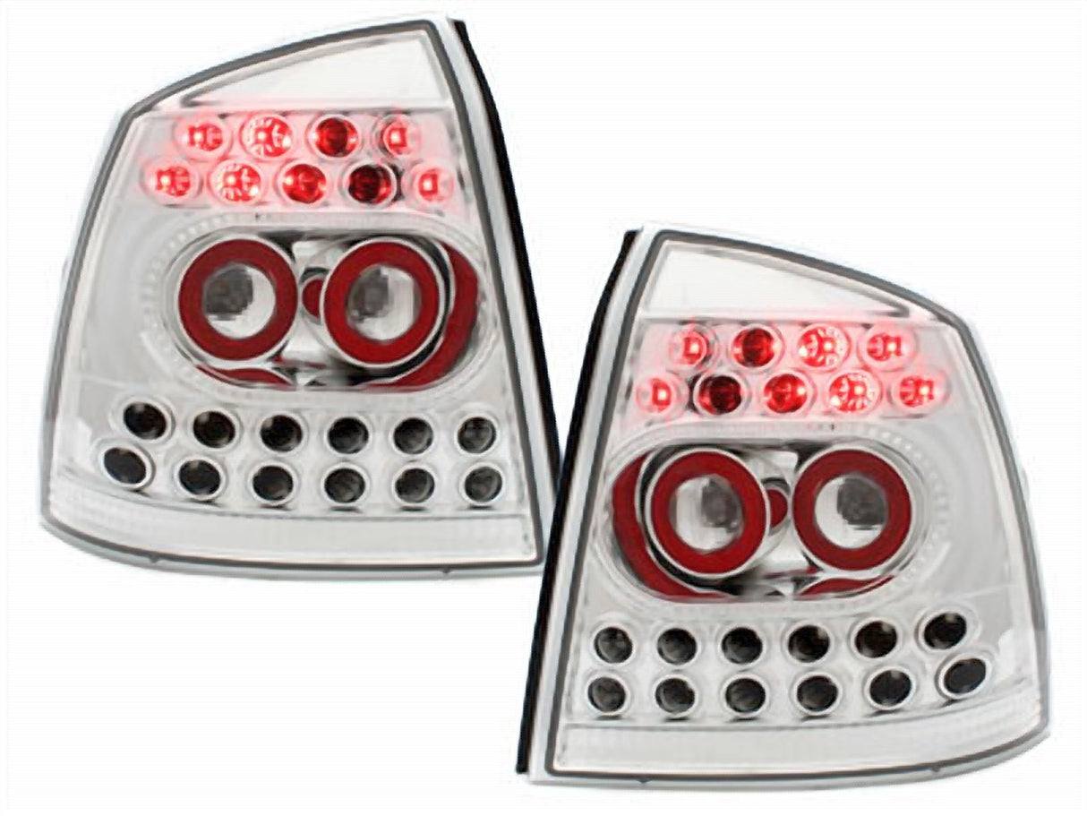 Für Opel Astra G LED Rückleuchten in chrom 09.1997-02.2004