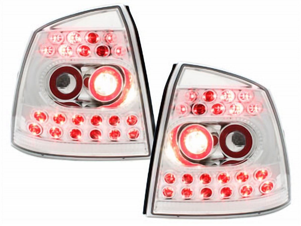 Für Opel Astra G LED Rückleuchten in chrom 09.1997-02.2004
