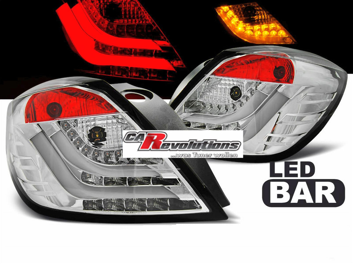 Light Bar LED Rückleuchten in chrom für Opel Astra H GTC 03.2004-2009