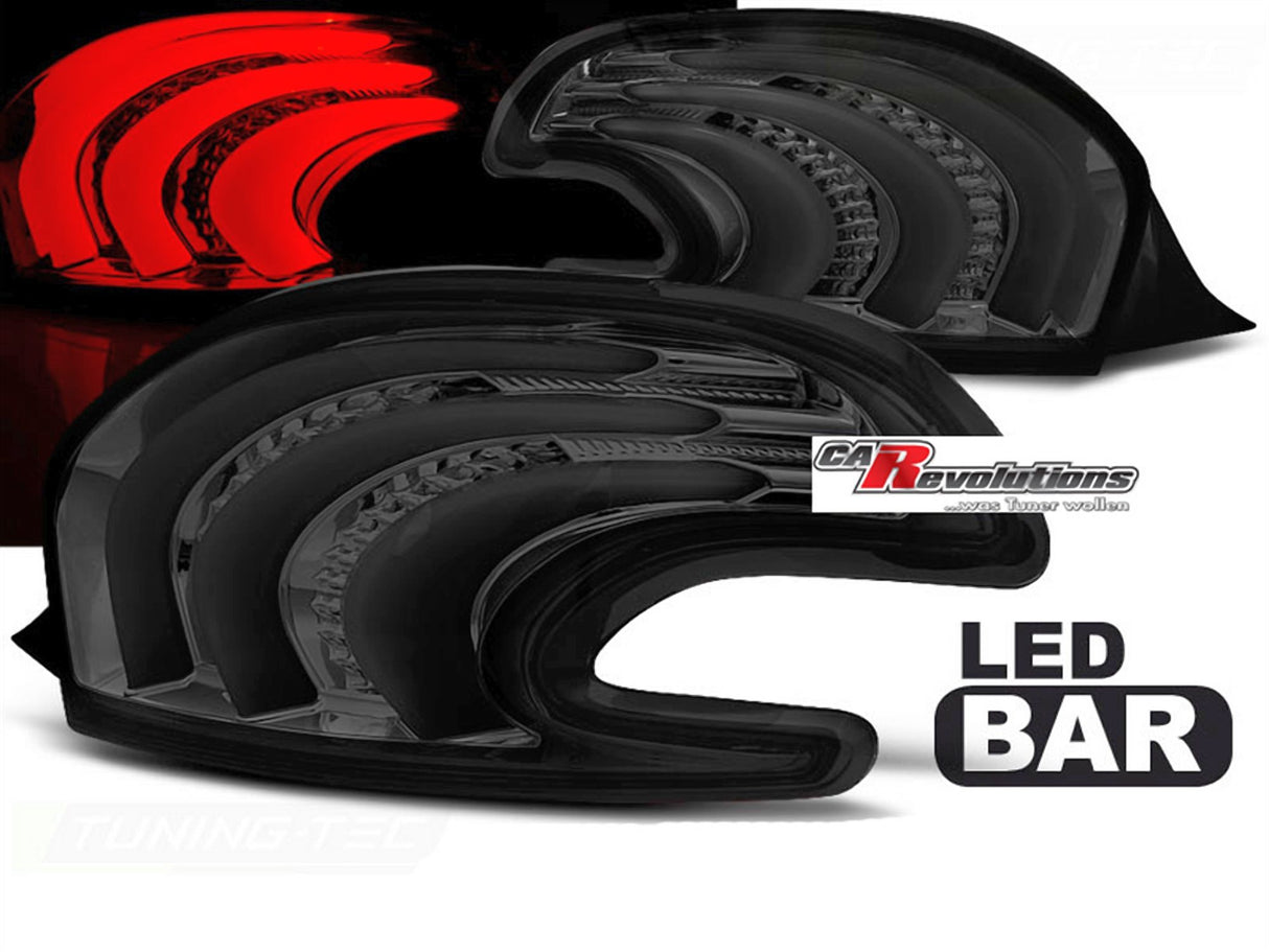 LED Lightbar Rückleuchten smoke für Peugeot 208 4.12-06.15, Tuning Rückleuchten mit LED Bar