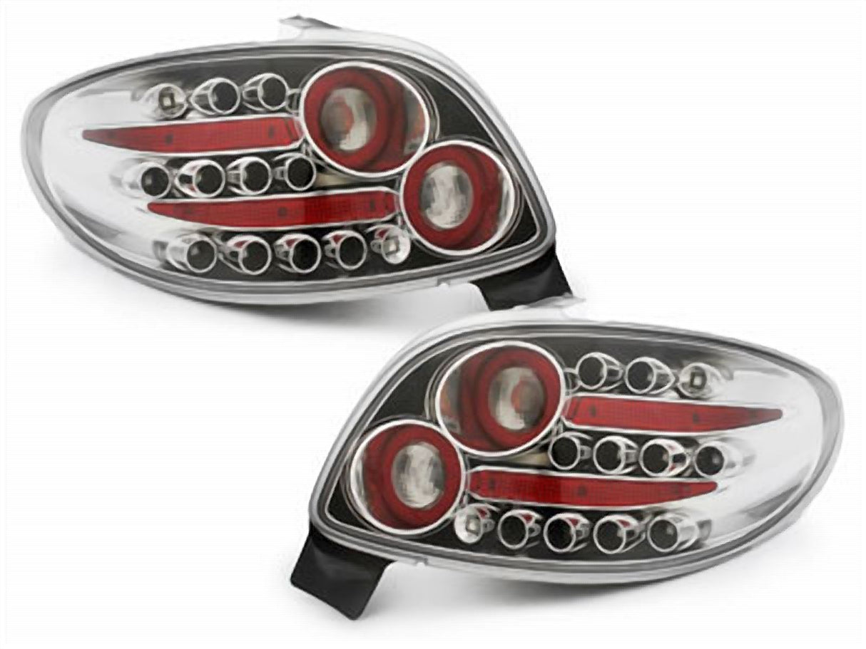 Für Peugeot 206 10.1998-2002 LED Rückleuchten in chrom