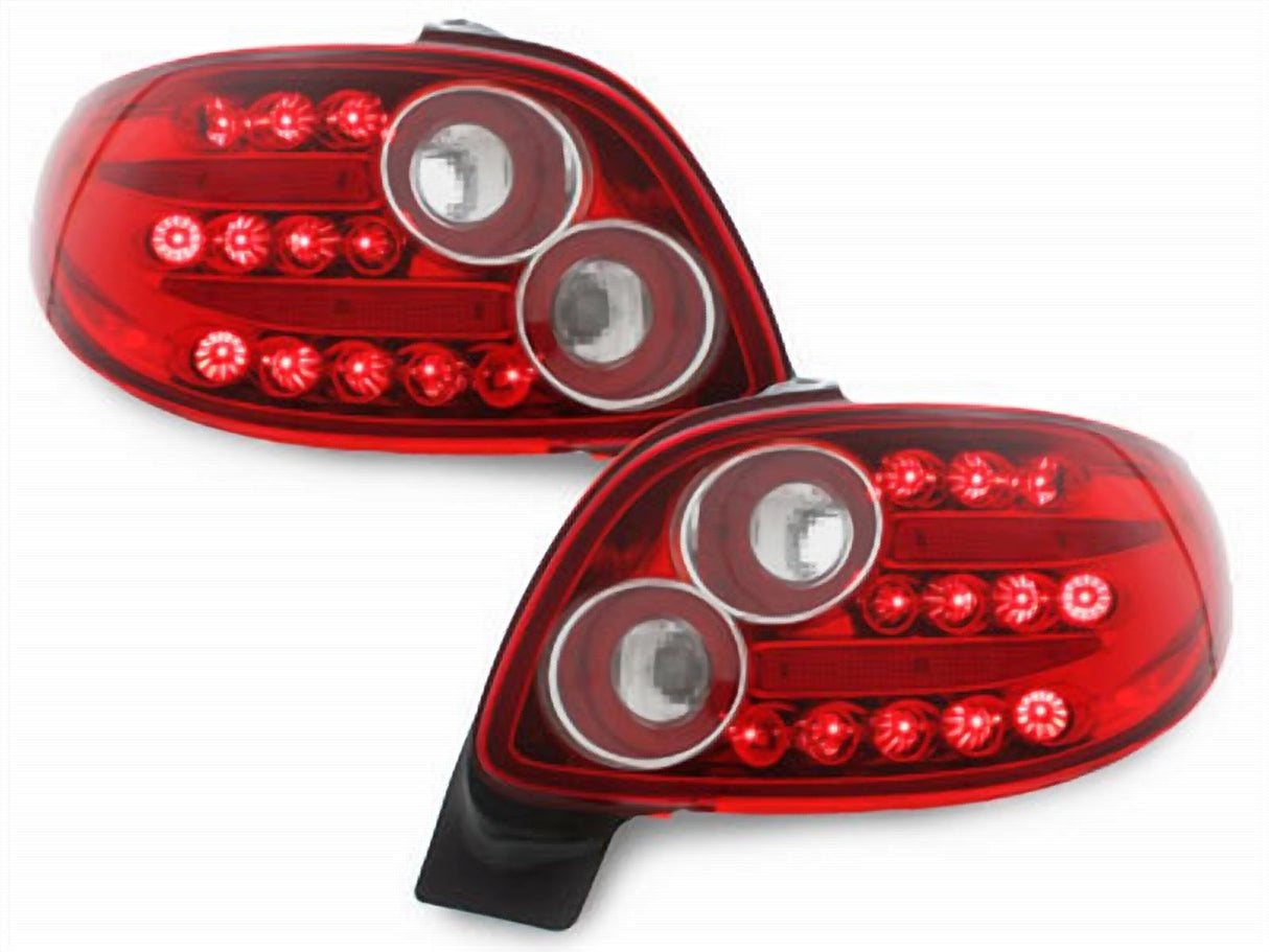 Für Peugeot 206 10.1998-2002 LED Rückleuchten in rot
