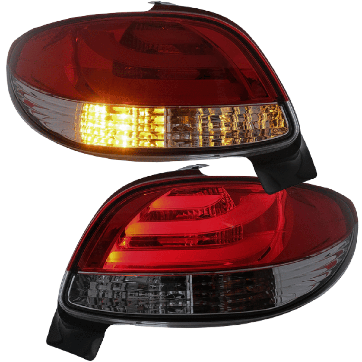 LED Light Bar Rückleuchten Set in Rot-Smoke für Peugeot 206 10.1998-2003 3+5 Türer