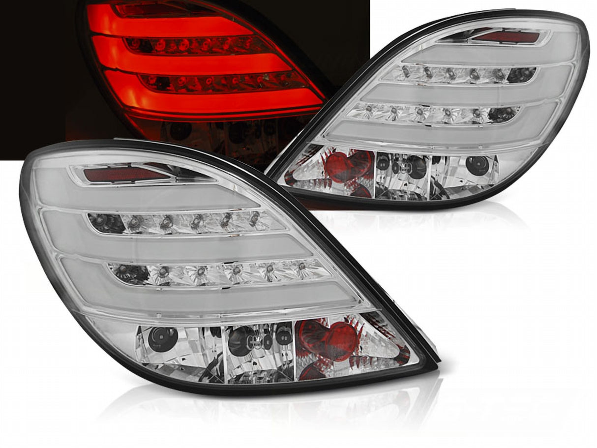 LED Light Bar Rückleuchten in chrom für Peugeot 207 05.2006-06.09 kein CC SW