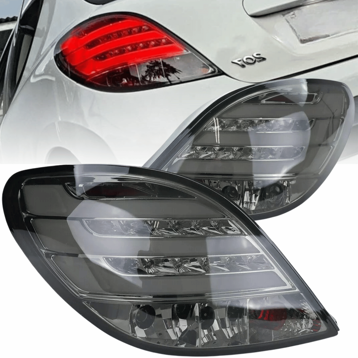LED LightBar Rückleuchten in Matt für Peugeot 207 05.2006-06.2009 kein CC SW