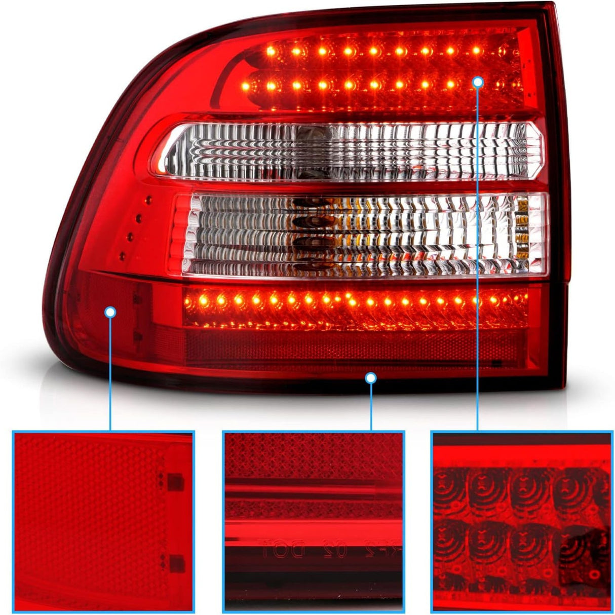 LED Rückleuchten Set für Porsche Cayenne 2002 - 2006 in rot