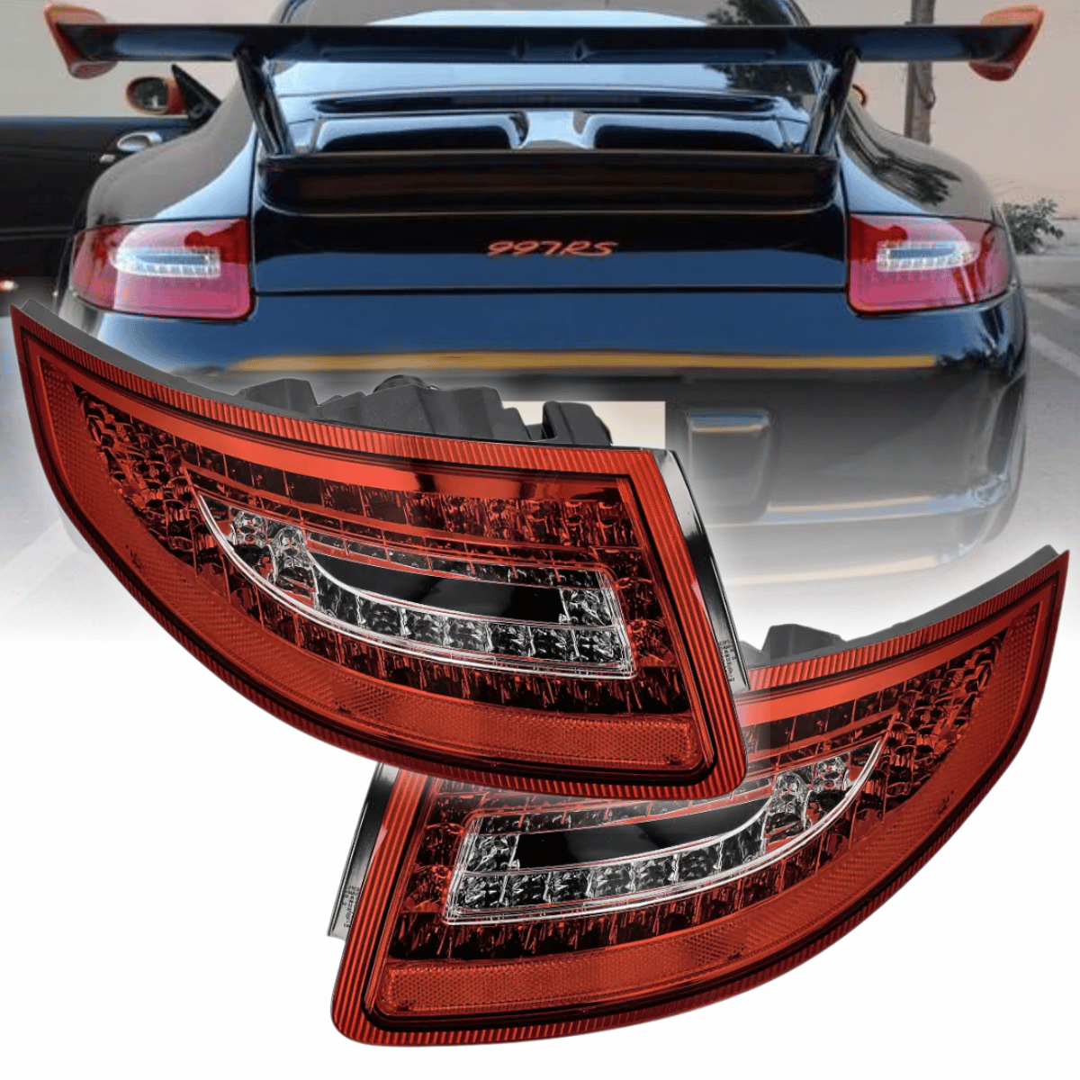 LED Rückleuchten Set Rot-Weiß für Porsche 911 / 997 2004-2009 1. Gen