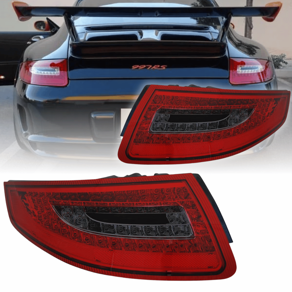 LED Rückleuchten Set Rot-Smoke für Porsche 911 / 997 2004-2009 1. Gen