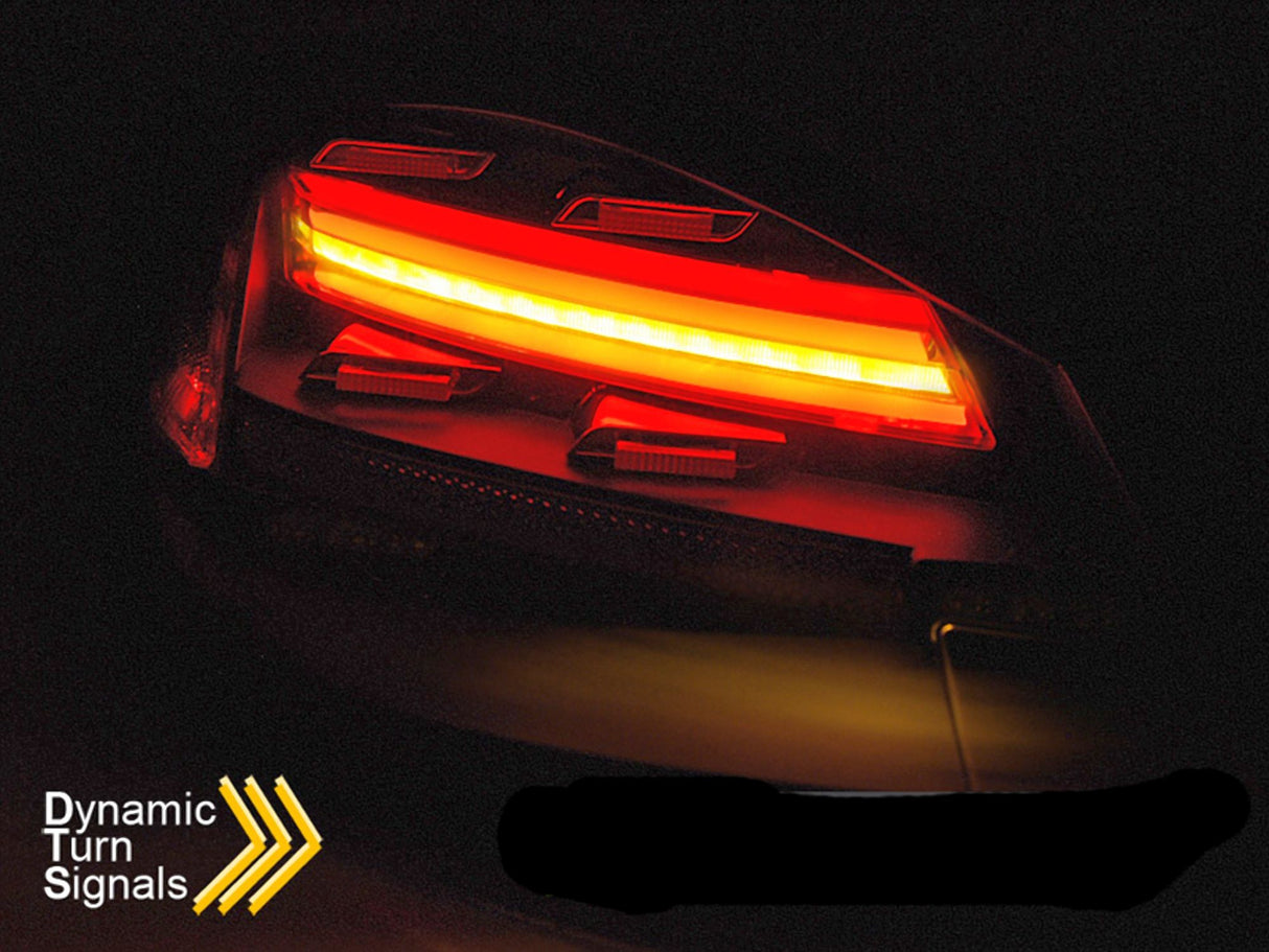 Dynamische LED-Rückleuchten für Audi A4 B9 mit dynamischem Blinker, rot-gelbes Lichtdesign