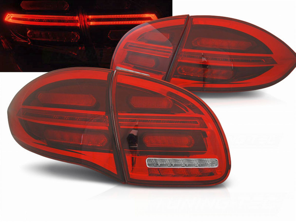 leuchten rot klarglas 2010-2015 Tuning für Porsche Cayenne 92A Voll LED Rück