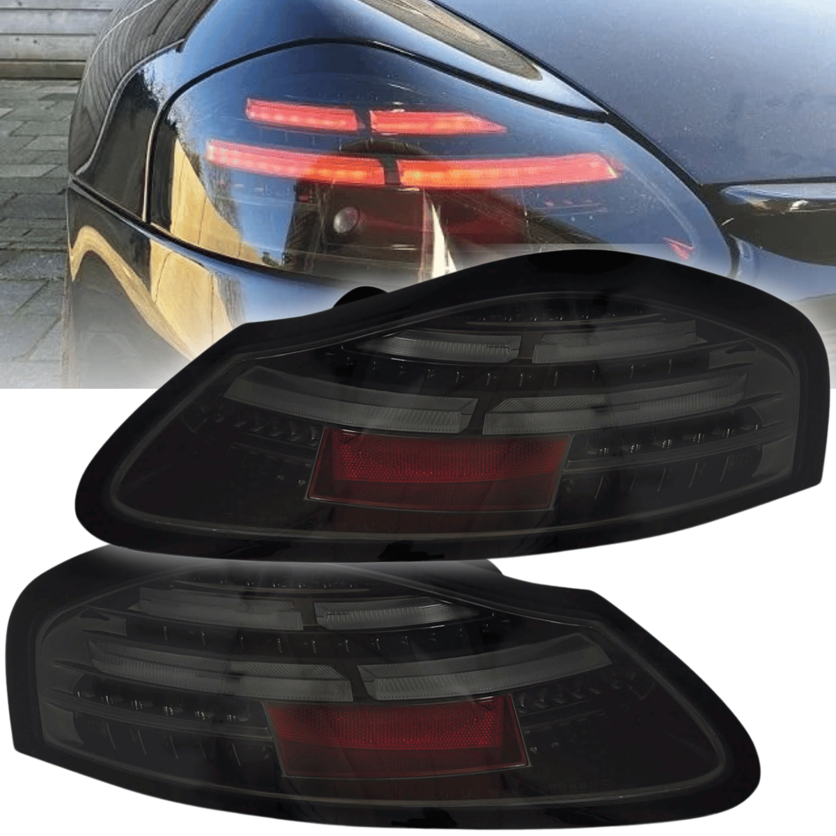 Voll Led Rückleuchten Set dynamische Blinker für Porsche Boxster 986 Smoke1996-2004