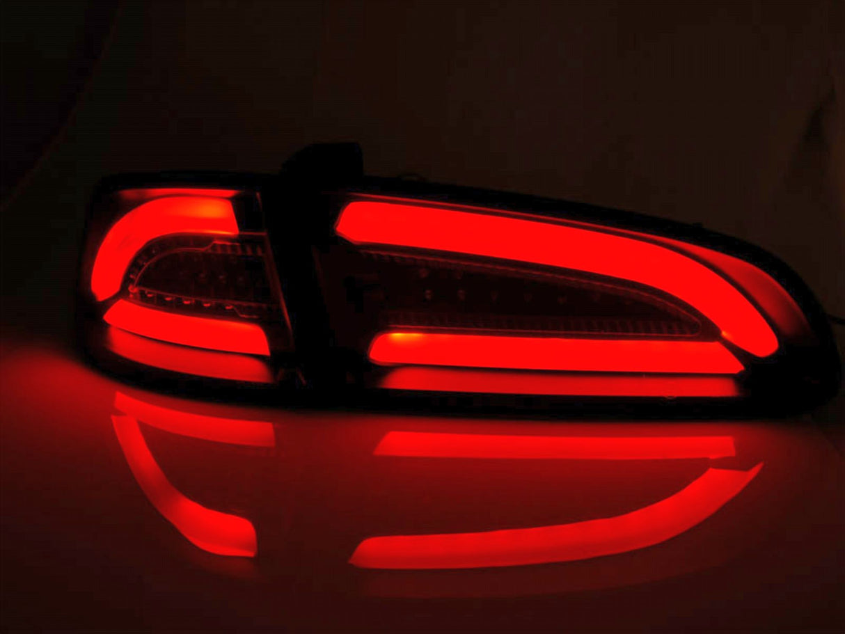 Led LightBar Rückleuchten in rot matt für Seat Ibiza 6L 2002-2008- E-Zeichen red smoke