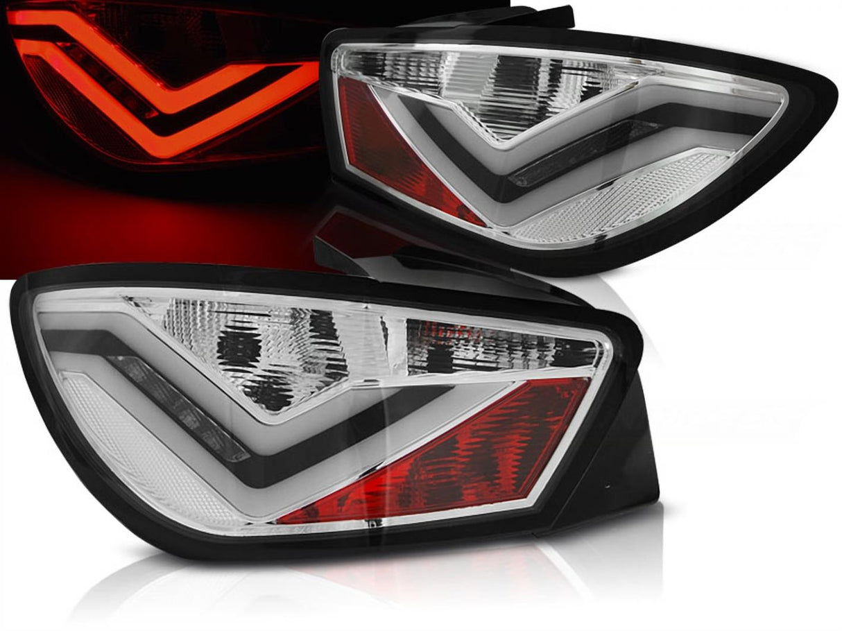 LED Lightbar Rückleuchten in chrom für Seat Ibiza 6J 3D 06.2008-2012