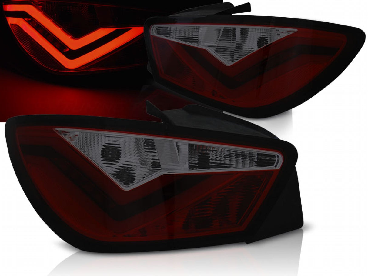 LED Lightbar Rückleuchten in rot matt für Seat Ibiza 6J 06.2008-2012 - 3 Türer