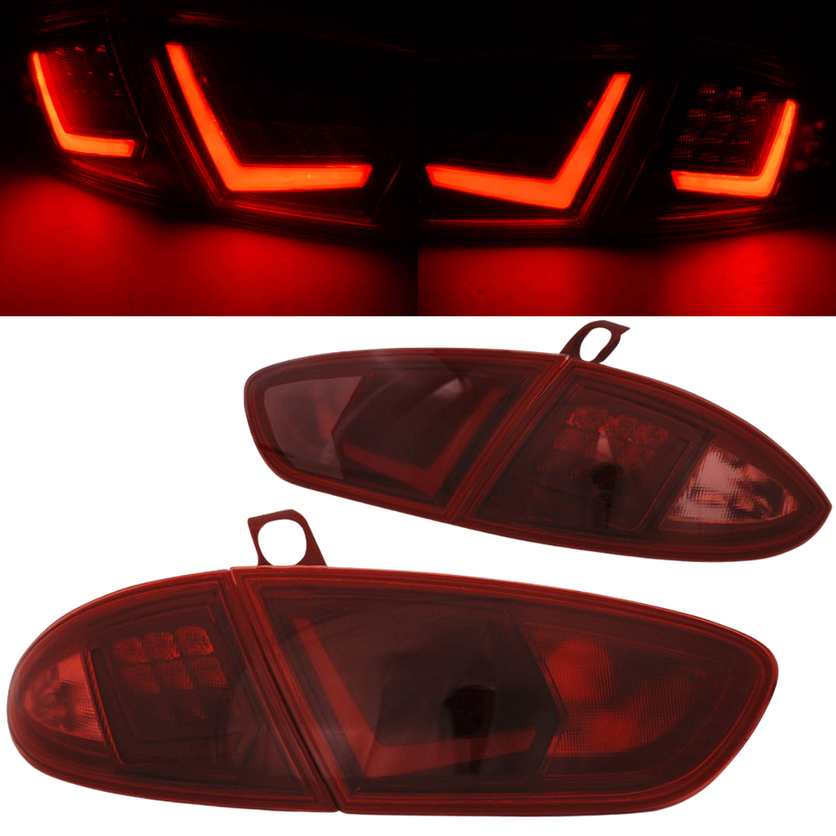 LED Rückleuchten Set in Rot für Seat Leon 1P 03.2009-2012 mit LightBar
