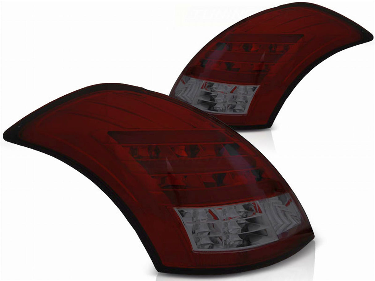 LED Lightbar Rückleuchten in rot matt für Suzuki Swift IV ab 2010