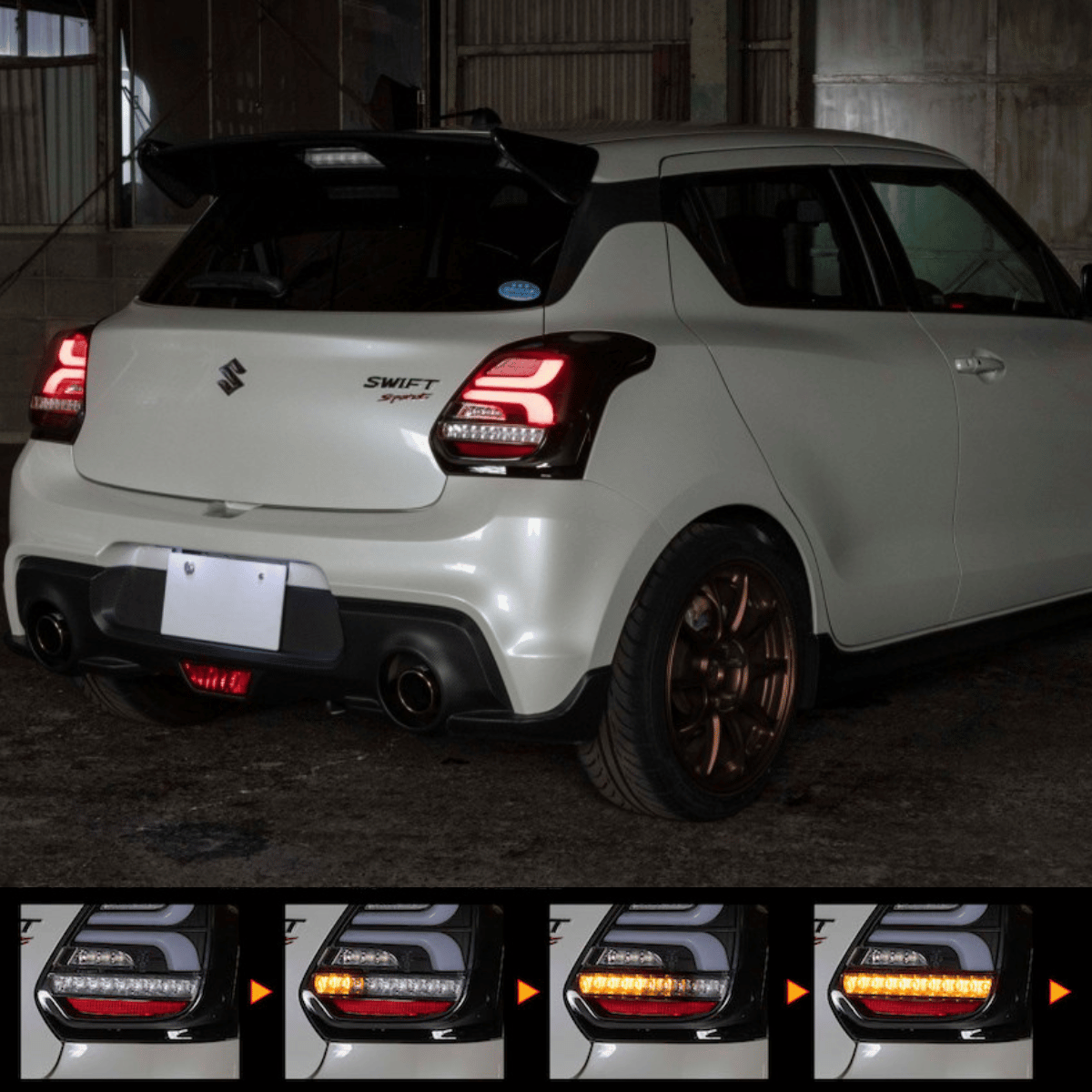 Voll LED Rückleuchten Set rot weiß dynamischer Blinker für Suzuki Swift AZ 2017-2025