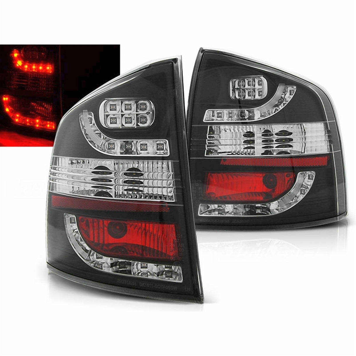 LED Rückleuchten in schwarz für Skoda Octavia II KOMBI 03.2004-2012