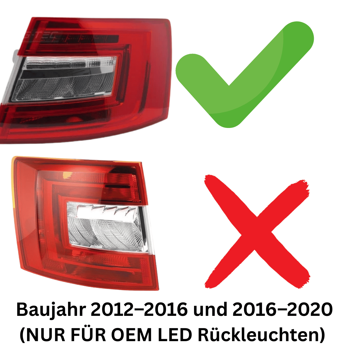 Voll LED Rückleuchten in Rot für Skoda Octavia 3 Combi 2012-2020 (OEM LED)