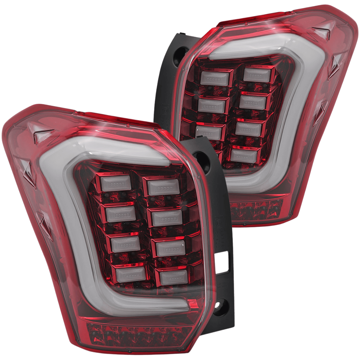 Voll LED Rückleuchten Set Rot Weiß mit LightBar & dynamischem Blinker für Subaru Forester IV 2013-2016