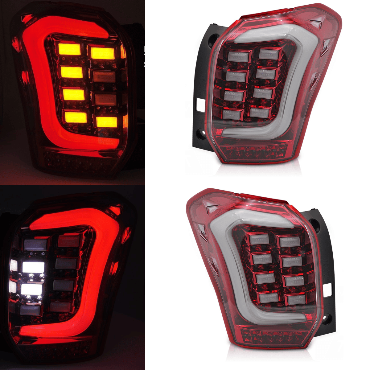 Voll LED Rückleuchten Set Rot Weiß mit LightBar & dynamischem Blinker für Subaru Forester IV 2013-2016