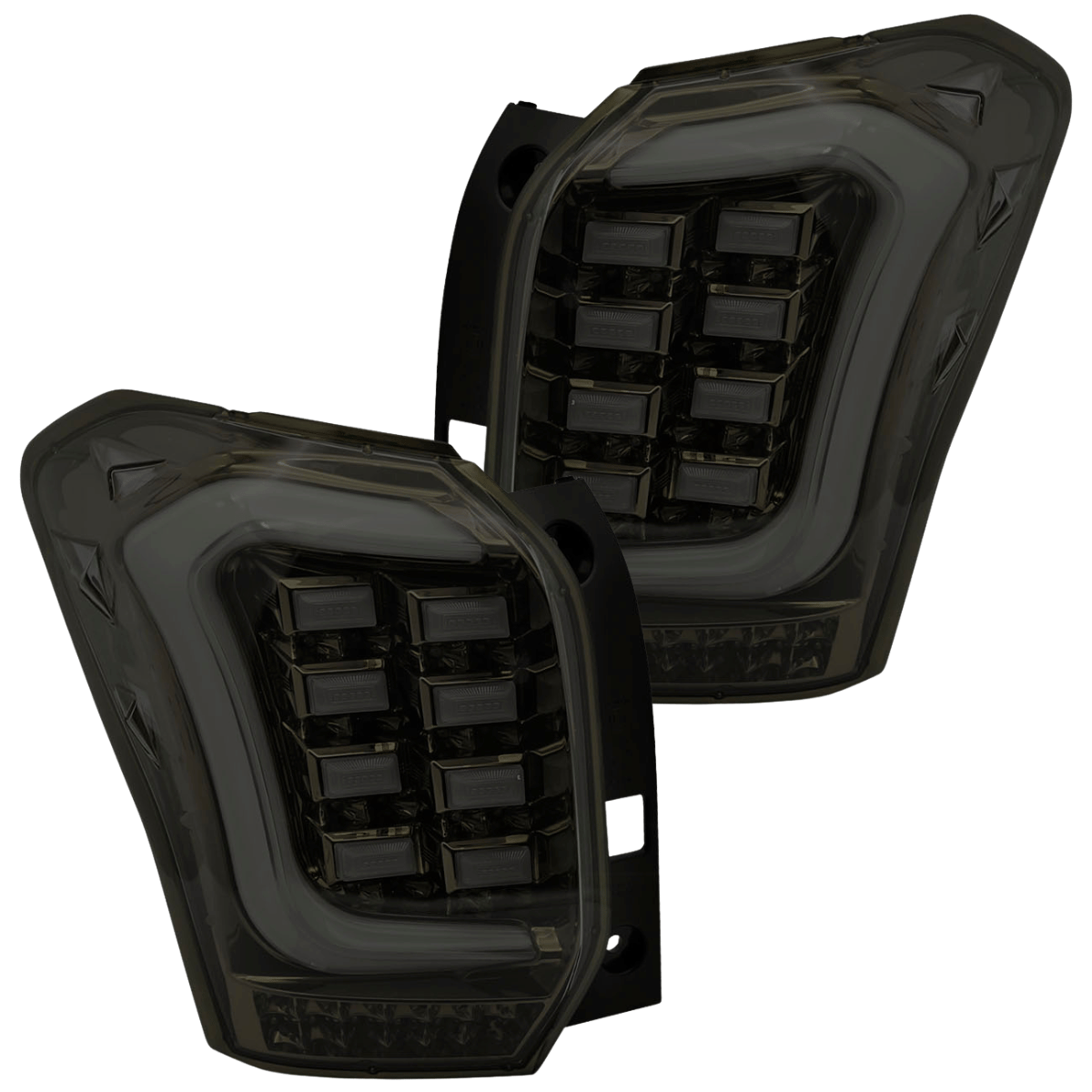 Voll LED Rückleuchten Set Schwarz-Smoke mit LightBar & dynamischem Blinker für Subaru Forester IV 2013-2016