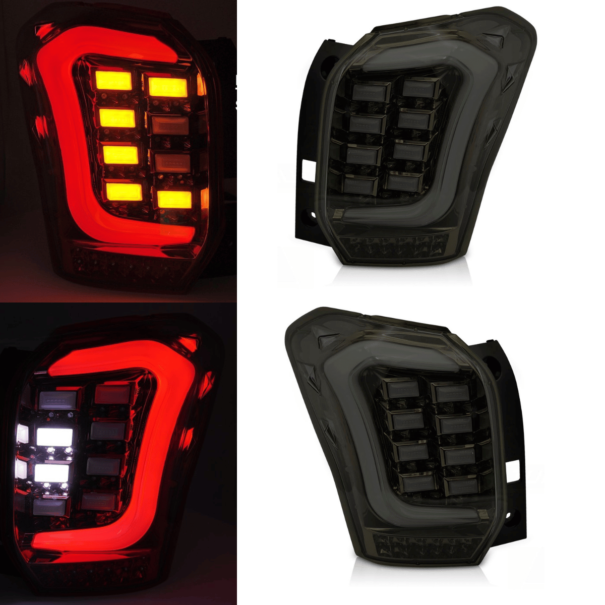 Voll LED Rückleuchten Set Schwarz-Smoke mit LightBar & dynamischem Blinker für Subaru Forester IV 2013-2016