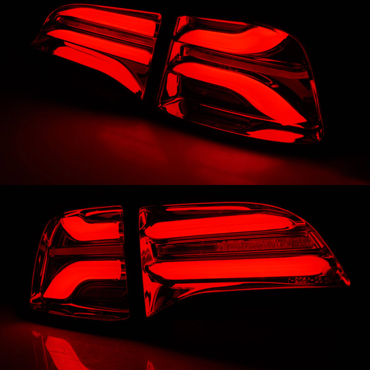 Voll LED Rückleuchten Set Rot-Smoke für Tesla Model 3, Model Y 2017-2023 mit LED Lightbar & dynamischem Blinker
