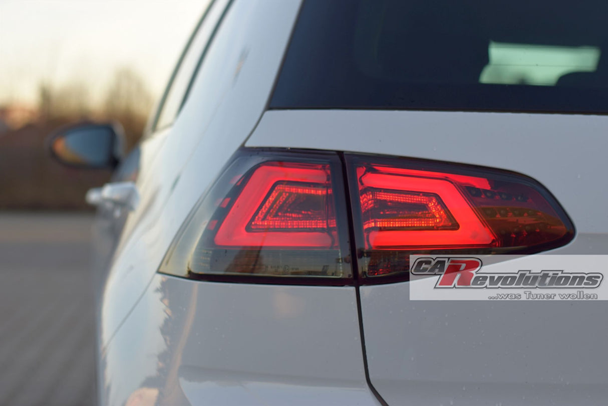 LED LightBar Rückleuchten in rot matt für VW Golf 7 VII 2013-2017