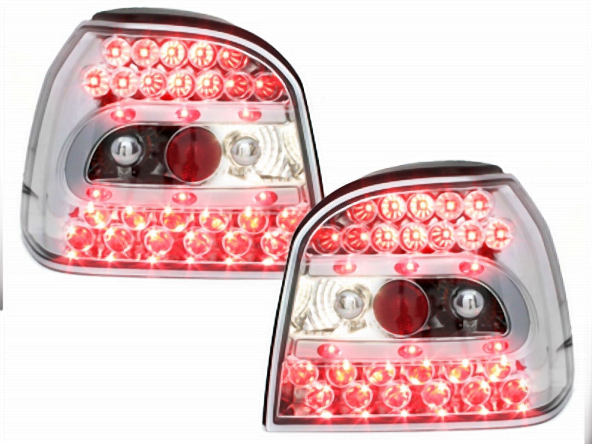 LED Rückleuchten für VW Golf 4, rot, Klarglas, Tuning, Ersatzteile