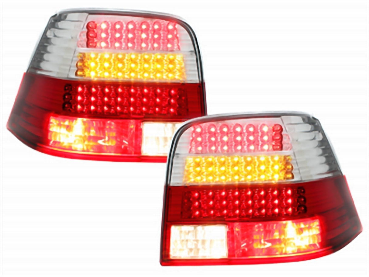 LED Rückleuchten für VW Golf 4, rot/gelb/weiß, Tuning Zubehör