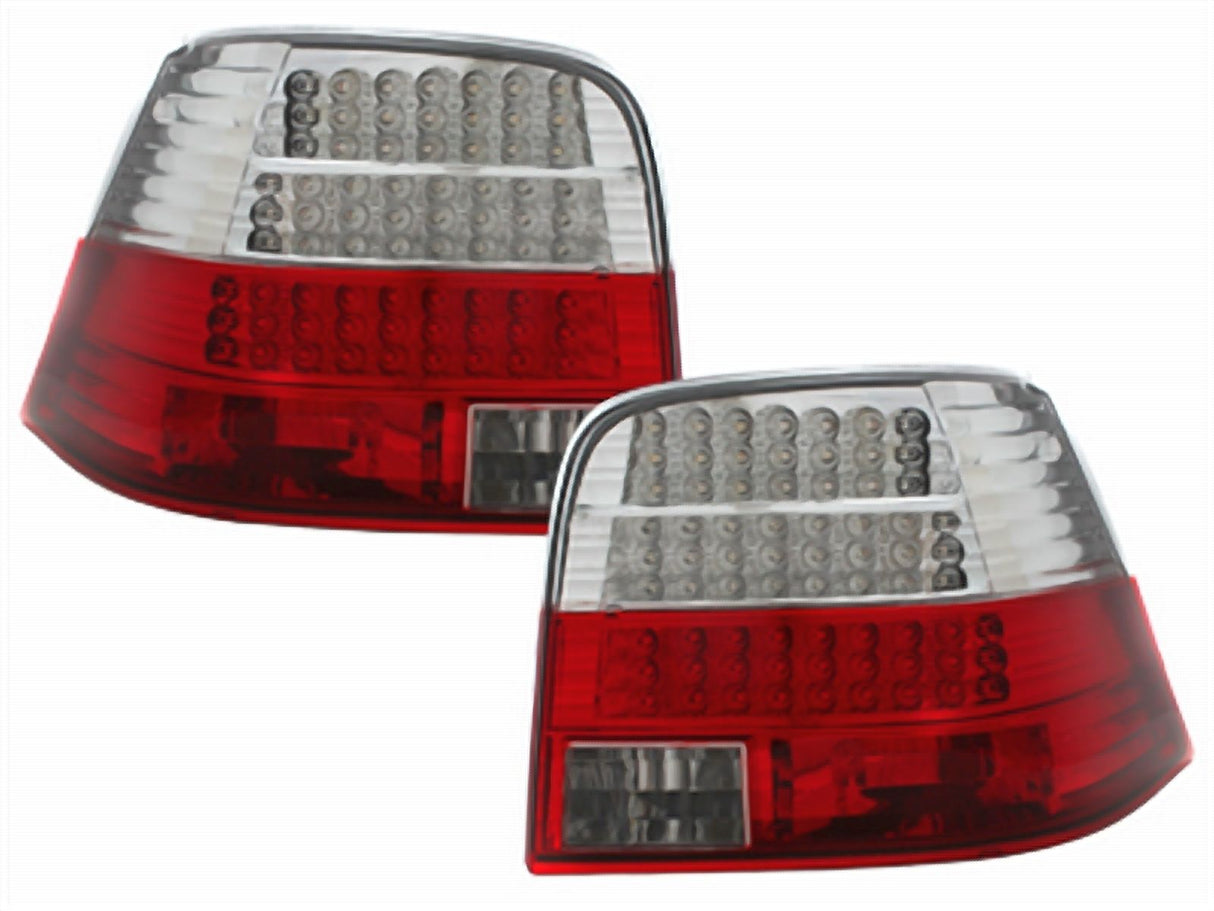 LED Rückleuchten für VW Golf 4, rot-weiß, mit vielen LEDs, Tuning Zubehör