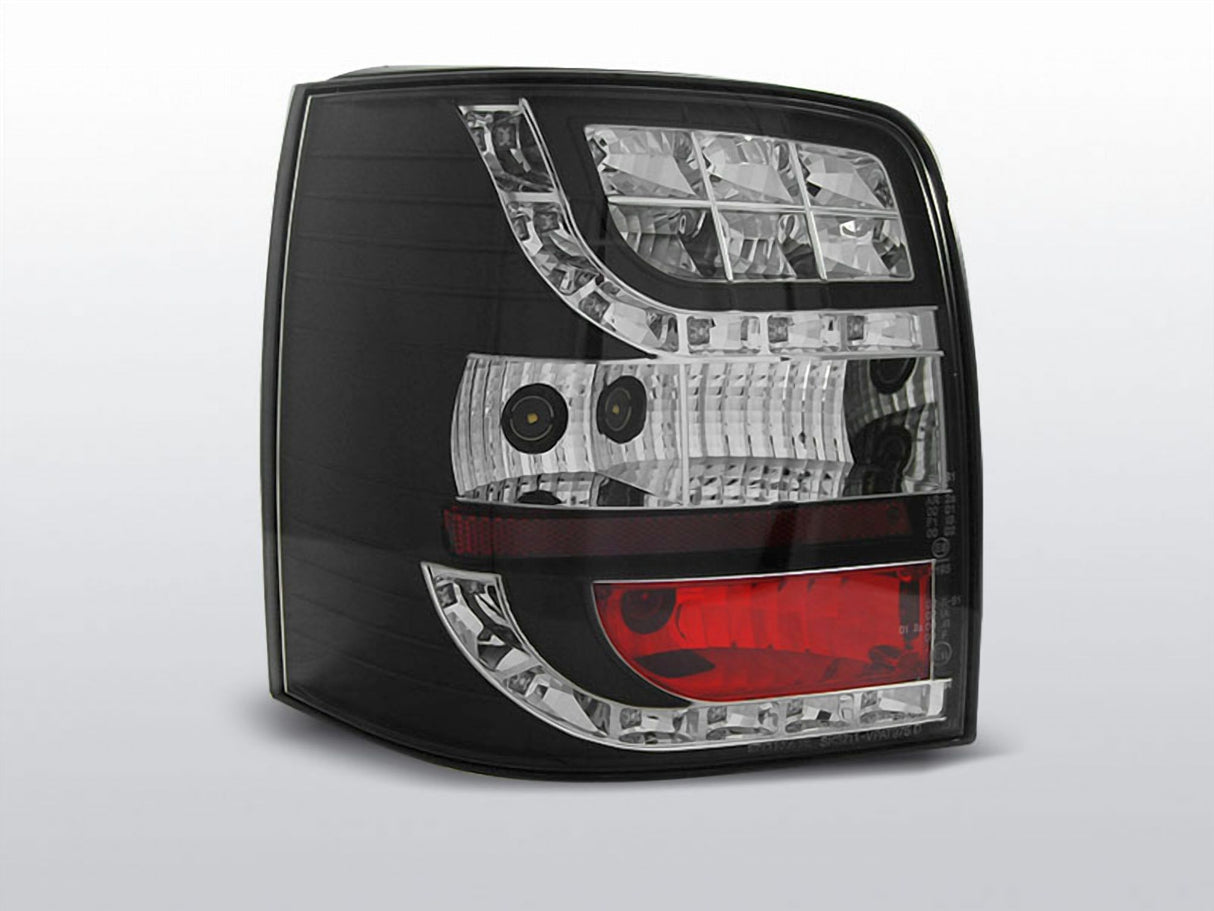 Schwarze LED Rückleuchten für Ford Ranger T6 2012-2021 mit Klarglas und rotem Bremslicht