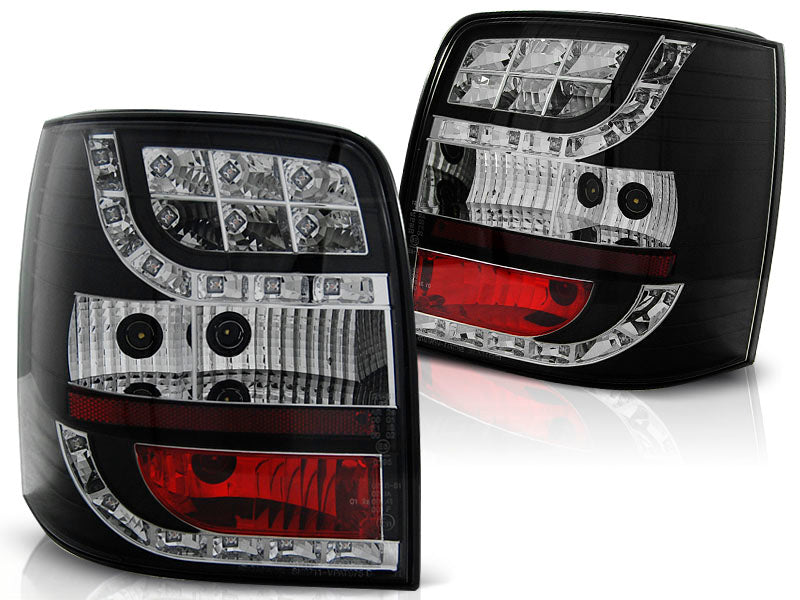 Schwarze LED Rückleuchten für Audi A4 B8 Avant mit Klarglas und dynamischem Blinker