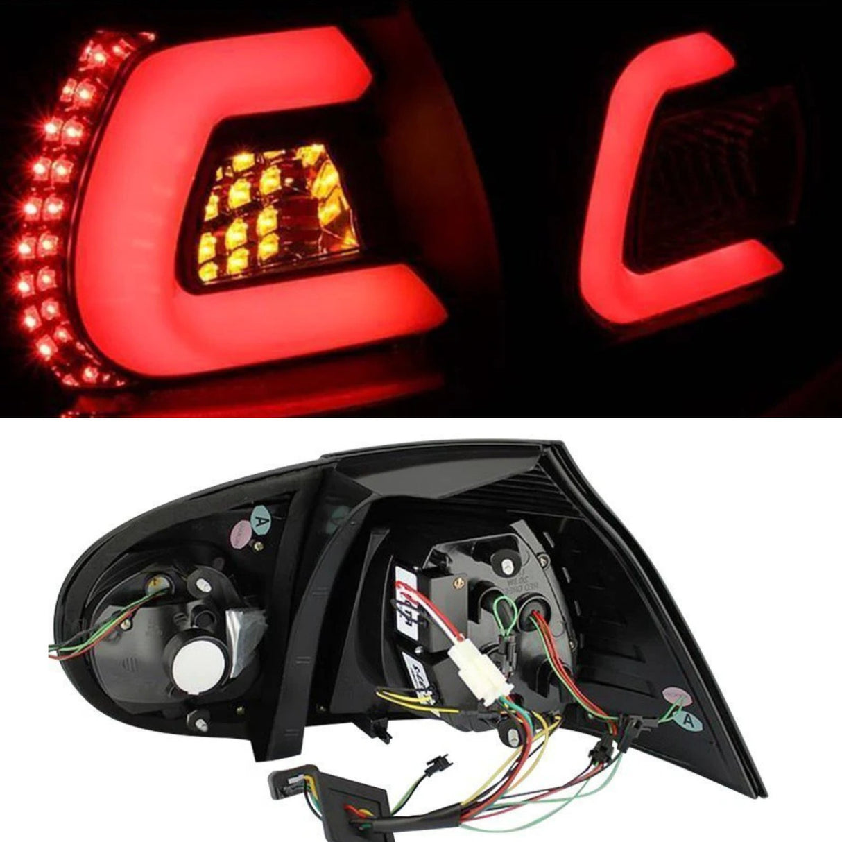 LED LightBar Rückleuchten in schwarz matt für VW Golf 5 V 10.2003-2009