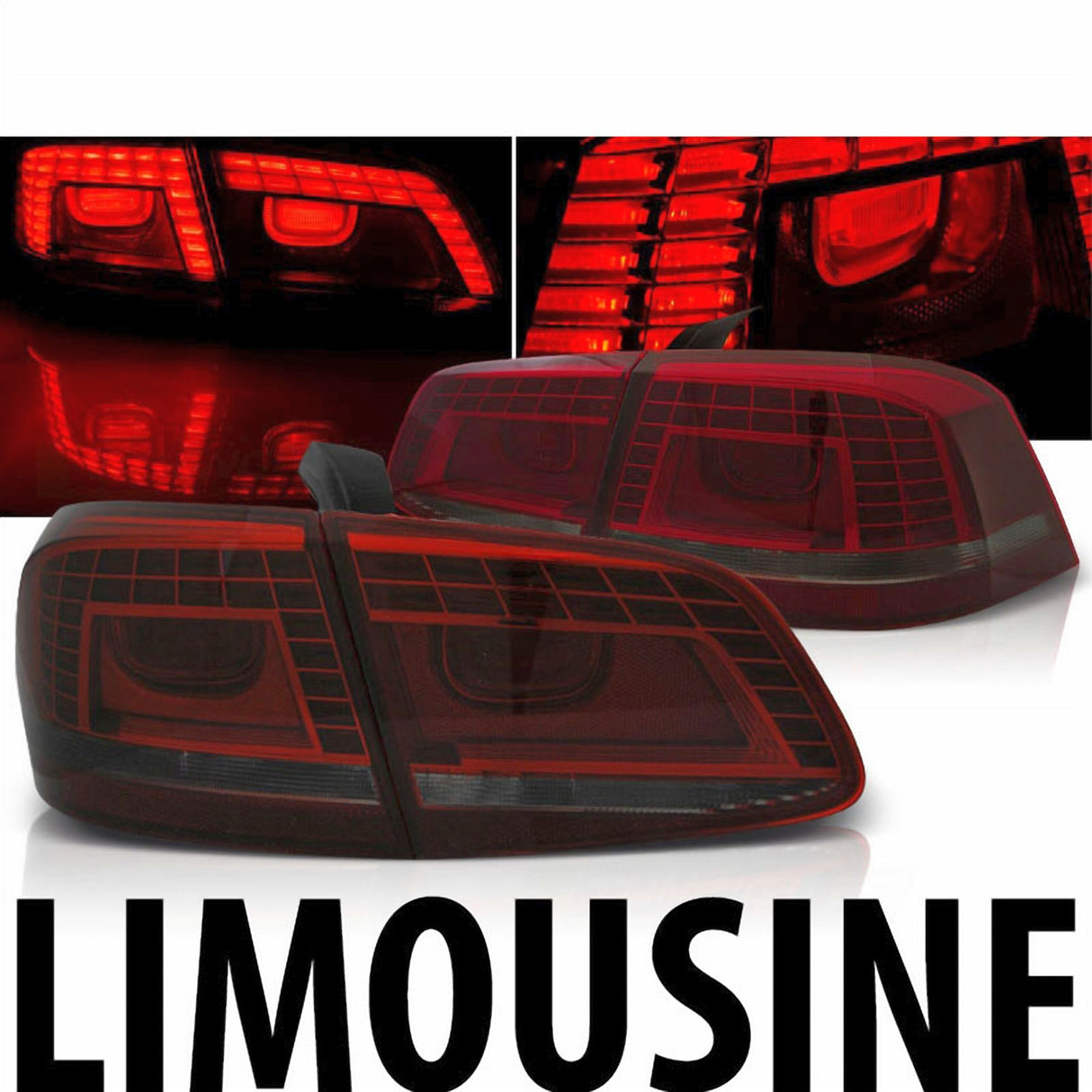 LED Rückleuchten rot matt smoke für VW Passat 3C B7 2010-2014 Limo - CR Tuning