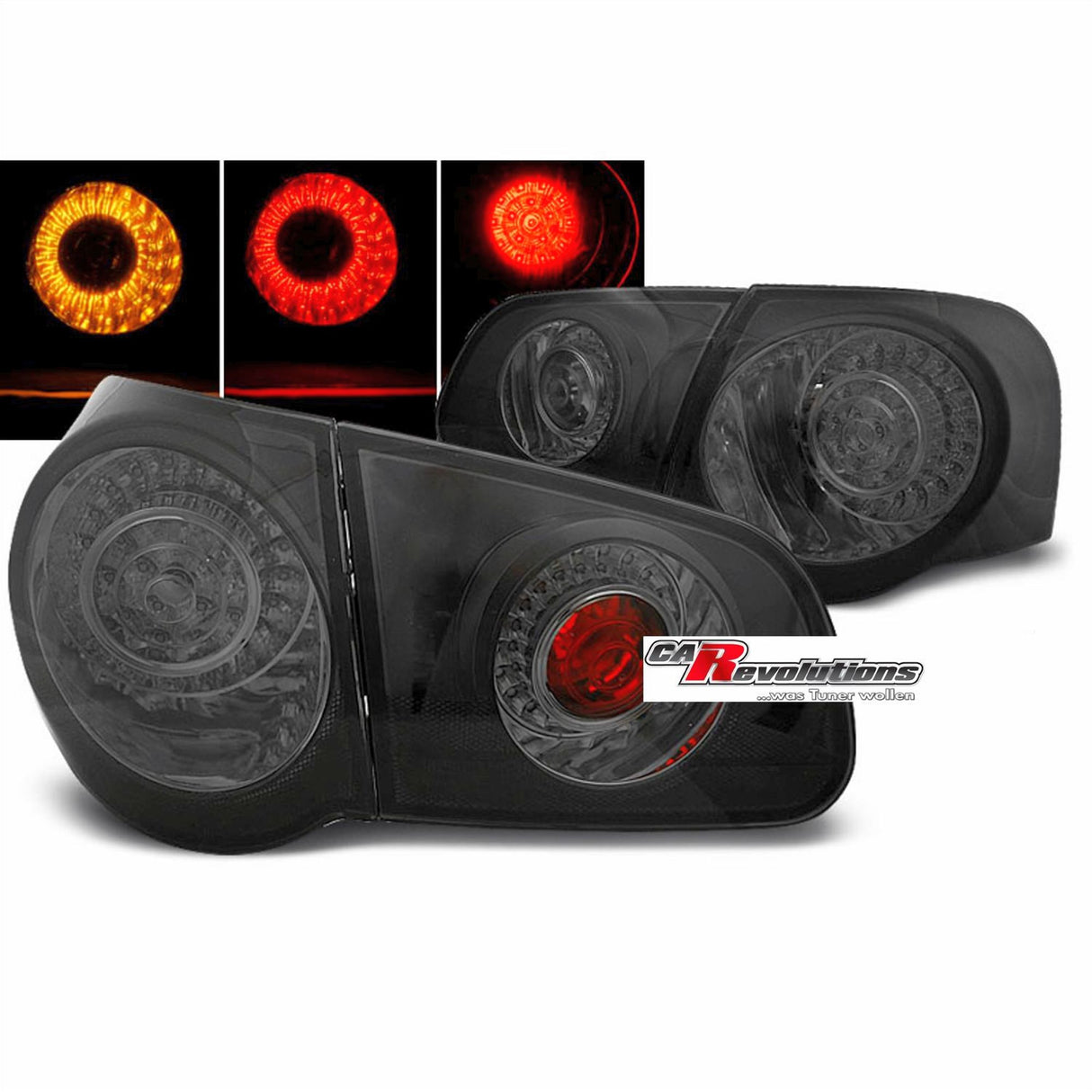 LED Rückleuchten smoke VW Passat 3C Variant 2005-2009 mit roten und gelben Leuchtelementen