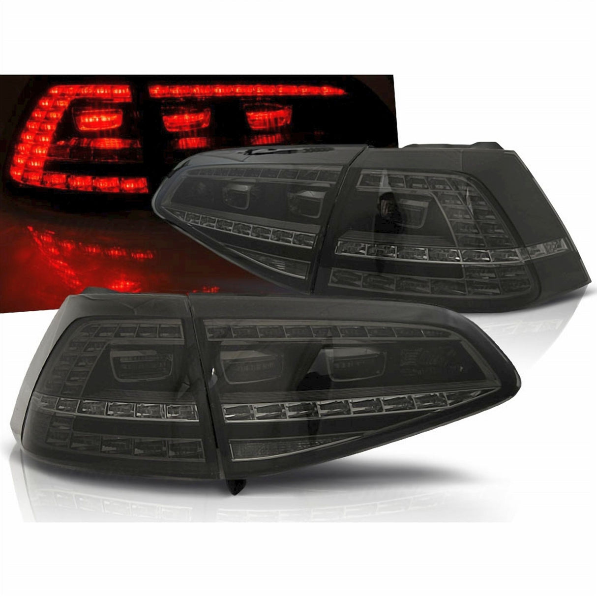 LED Rückleuchten in schwarz matt für VW Golf 7 VII 2013-2017 - KRATZER - CR Tuning
