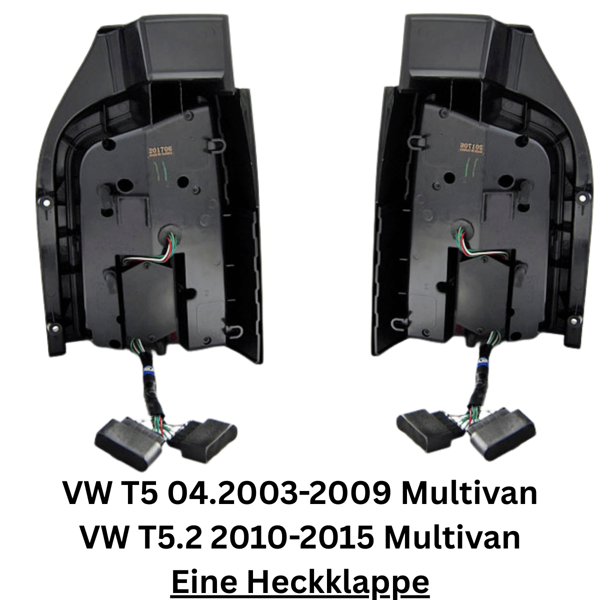 Voll LED Rückleuchten Set in Smoke-Schwarz für VW T5 04.2003-2009 / 2010-2015 Multivan