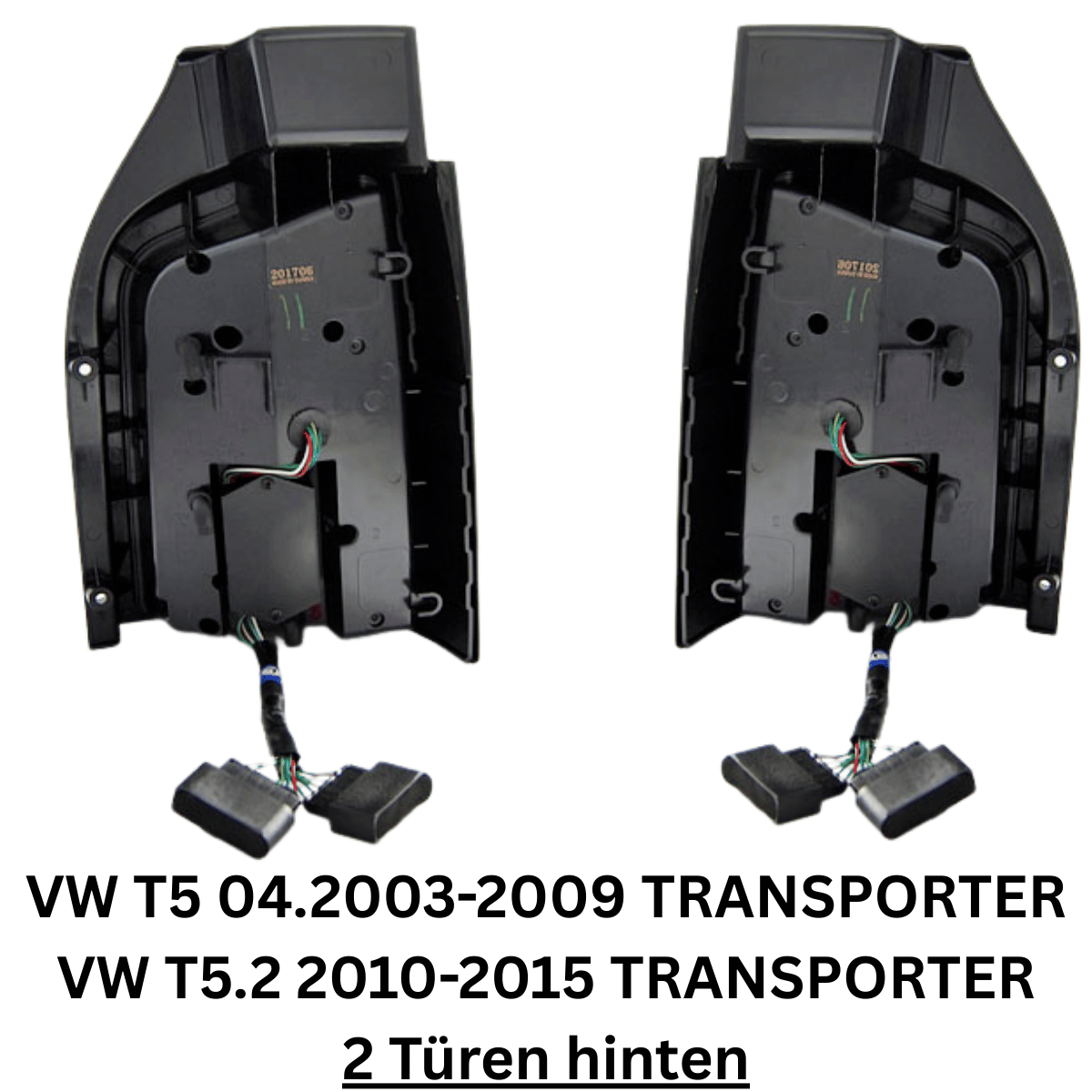 Voll LED Rückleuchten Set in Smoke-Schwarz für VW T5 04.2003-2009 / 2010-2015 Transporter